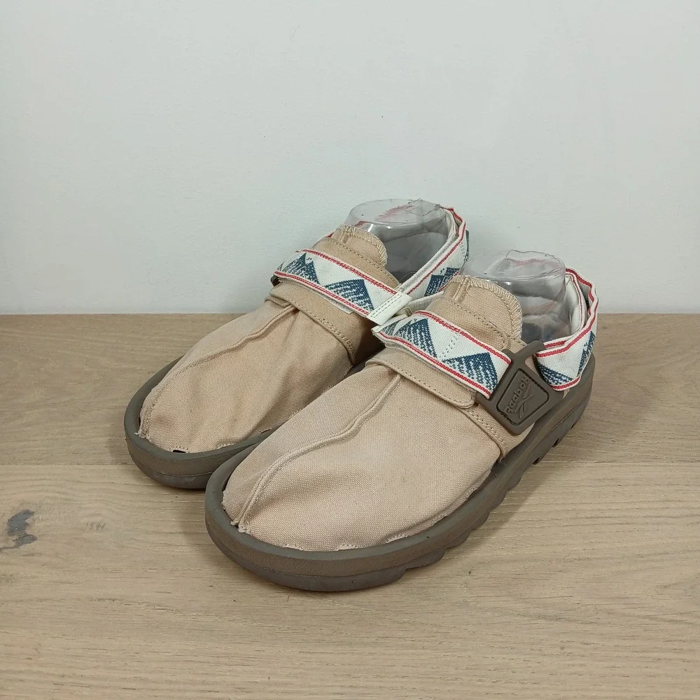 Reebok Beatnik Sandals Mens 9 Beige Textile Earth Outdoor Gorpcore Slingback